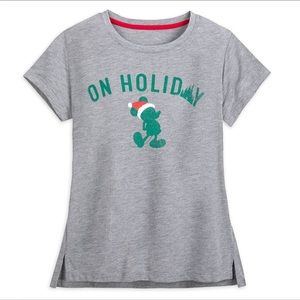 Disney Parks Mickey Mouse On Holiday Tee